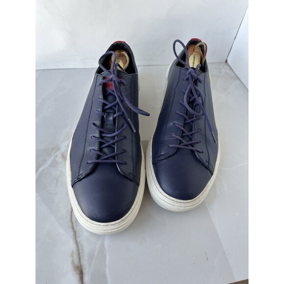 CALVIN KLEIN CK Octavian Leather  Navy Low Top Street Sneakers Lace Up Shoes 11 - Picture 3 of 9